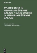Cover-Bild zum Titel 'Histoire et institutions, 1' von ''