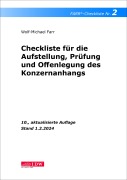 Cover-Bild zum Titel 'FARR Checkliste 2 für die Aufstellung, Prüfung und Offenlegung des Konzernanhangs' von 'Wolf-Michael Farr'