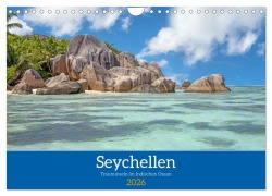 Cover-Bild zum Titel 'Seychellen - Trauminseln im Indischen Ozean (Wandkalender 2026 DIN A4 quer), CALVENDO Monatskalender' von 'Thomas Bugdoll'