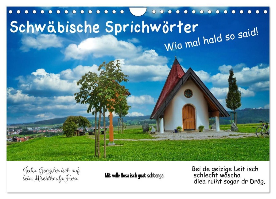 Schwäbische Sprichwörter 1 Wi ma hald so said! (Wandkalender 2026 DIN A4 quer), CALVENDO Monatskalender - Herbert Böck