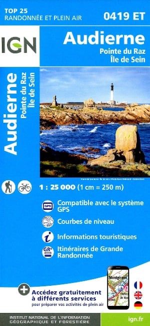 Audierne Pointe du Raz/Sein 1:25 000 - 