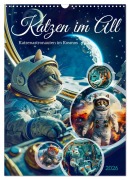 Katzen im All - Katzenastronauten im Kosmos (Wandkalender 2026 DIN A3 hoch), CALVENDO Monatskalender - Anja Frost