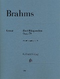 Zwei Rhapsodien op. 79 für Klavier zu zwei Händen - Johannes Brahms