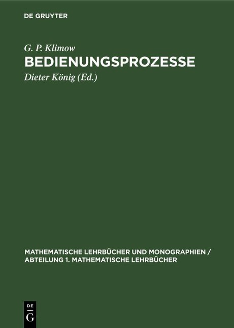 Bedienungsprozesse - G. P. Klimow