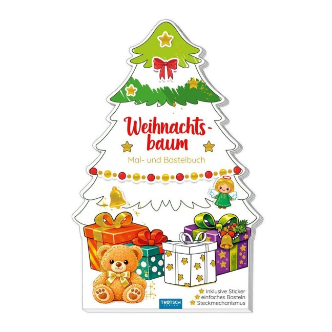 TRÖTSCH - Mal- und Bastelbuch Weihnachtsbaum Mal- und Bastelbuch| Ab 4 Jahren - 