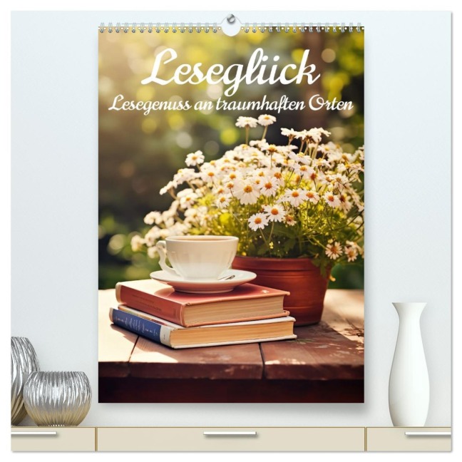 Leseglück (hochwertiger Premium Wandkalender 2026 DIN A2 hoch), Kunstdruck in Hochglanz - Ally Bee