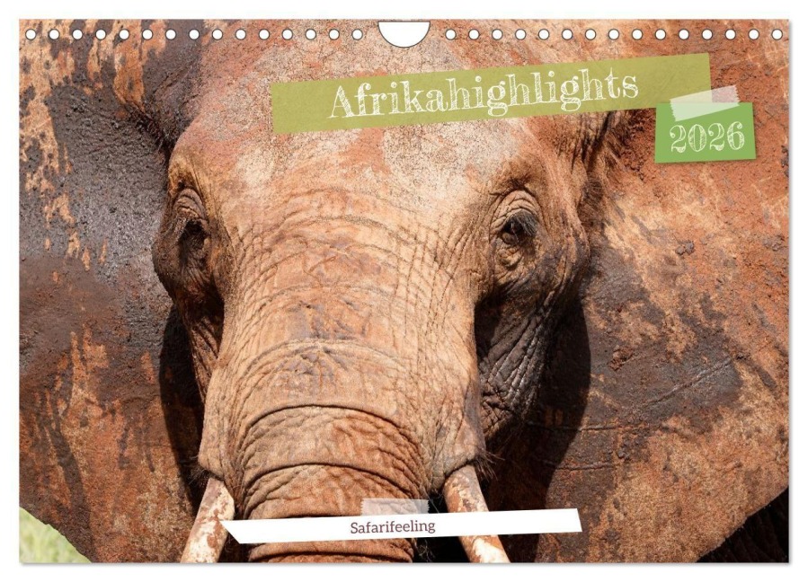 Afrikahighlights - Safarifeeling (Wandkalender 2026 DIN A4 quer), CALVENDO Monatskalender - Dorothea Früh