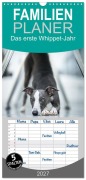 Cover-Bild zum Titel 'Familienplaner 2027 - Das erste Whippet-Jahr mit 5 Spalten (Wandkalender, 21 x 45 cm) CALVENDO' von 'Nicola Kassat Fotografie'