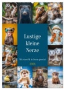Cover-Bild zum Titel 'Lustige kleine Nerze (Wandkalender 2026 DIN A2 hoch), CALVENDO Monatskalender' von 'Steffen Gierok-Latniak'