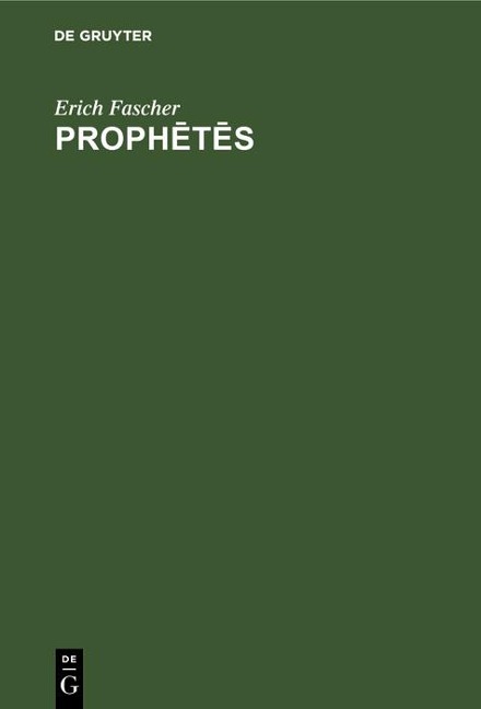 Prophetes - Erich Fascher