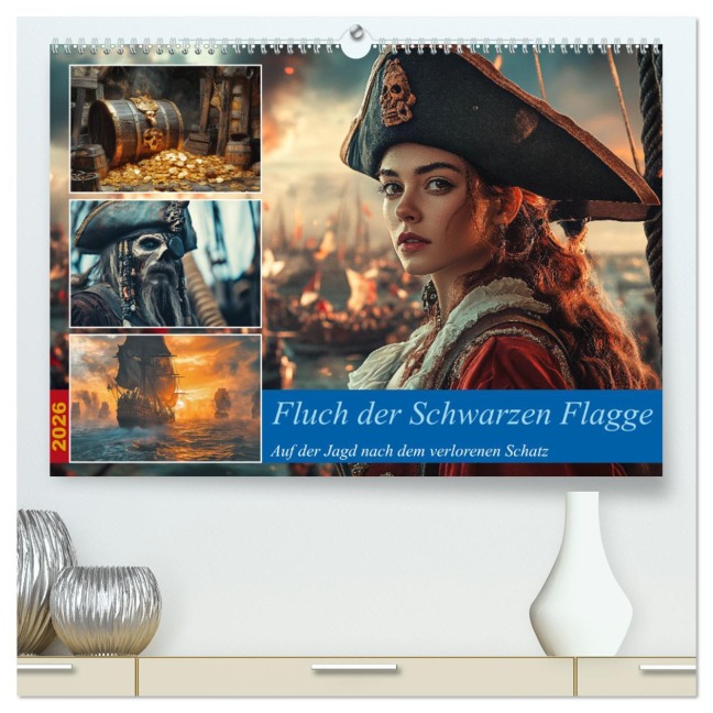 Fluch der Schwarzen Flagge (hochwertiger Premium Wandkalender 2026 DIN A2 quer), Kunstdruck in Hochglanz - Steffen Gierok-Latniak