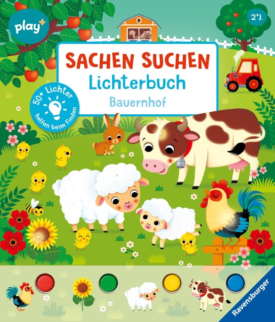 Play+ Sachen suchen Lichterbuch Bauernhof - ab 2 Jahre - Sandra Grimm