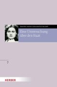 Cover-Bild zum Titel 'Eine Untersuchung über den Staat' von 'Edith Stein'