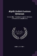 Cover-Bild zum Titel 'Ægidii Gutbirii Lexicon Syriacum' von 'Aegidius Gutbier'