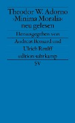 Cover-Bild zum Titel '' Minima Moralia' neu gelesen' von 'Theodor W. Adorno'
