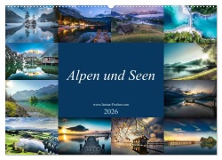 Cover-Bild zum Titel 'Alpen und Seen (Wandkalender 2026 DIN A2 quer), CALVENDO Monatskalender' von 'Janina Fischer'