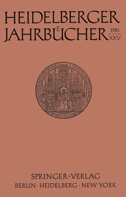 Heidelberger Jahrbücher - H. Schipperges