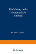 Cover-Bild zum Titel 'Einführung in die Mathematische Statistik' von 'Oskar N. Anderson'