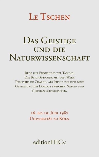 Das Geistige und die Naturwissenschaft - Le Tschen