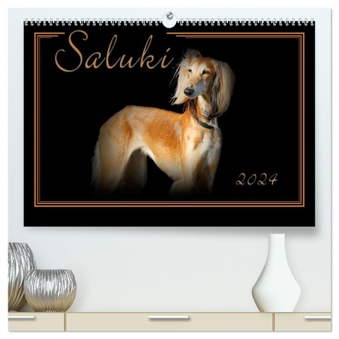 Saluki 2024 (hochwertiger Premium Wandkalender 2024 DIN A2 quer), Kunstdruck in Hochglanz - Andrea Redecker