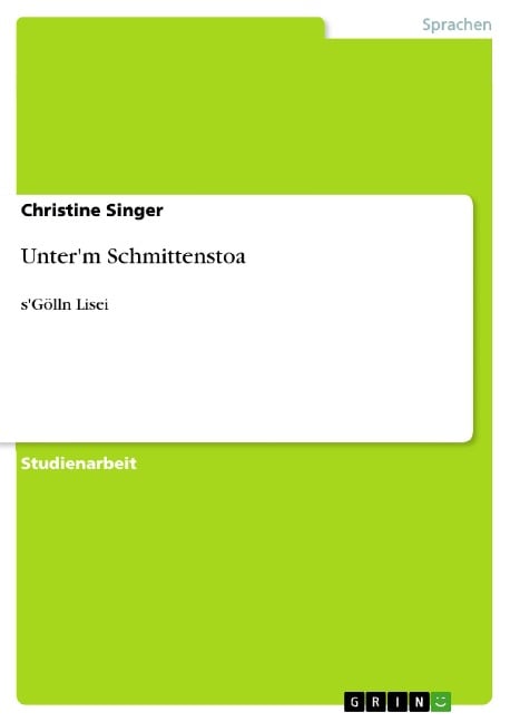 Unter'm Schmittenstoa - Christine Singer