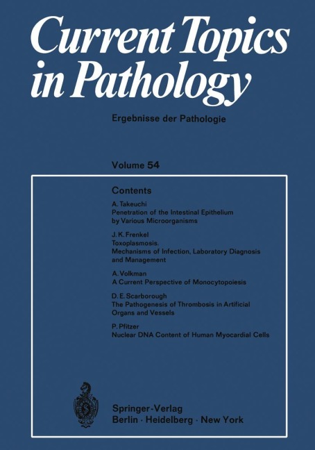 Current Topics in Pathology / Ergebnisse der Pathologie - H. -W. Altmann, Chr. Hedinger, S. Iijima, W. H. Kirsten, I. Klatzo