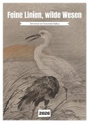 Cover-Bild zum Titel 'Feine Linien, wilde Wesen (Wandkalender 2026 DIN A4 hoch), CALVENDO Monatskalender' von 'Peter Balan'