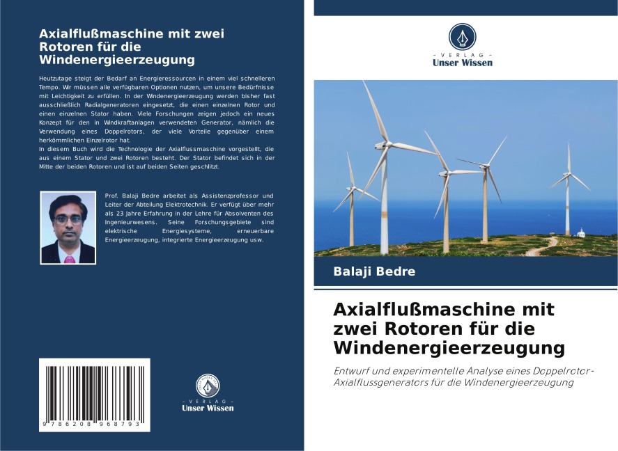 Axialflußmaschine mit zwei Rotoren für die Windenergieerzeugung - Balaji Bedre