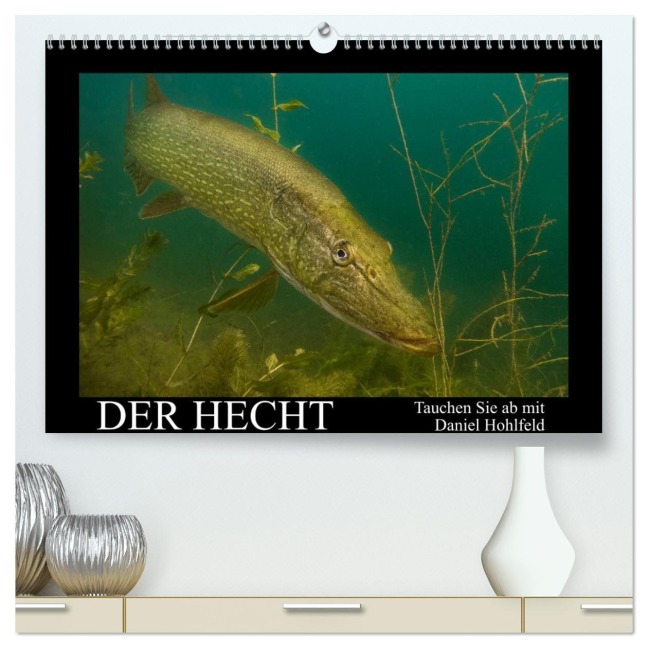 Der Hecht - Tauchen Sie ab mit Daniel Hohlfeld (hochwertiger Premium Wandkalender 2026 DIN A2 quer), Kunstdruck in Hochglanz - Daniel Hohlfeld