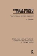 Cover-Bild zum Titel 'Russia Under Soviet Role' von 'N. de Basily'