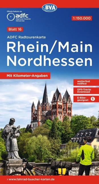 BVA ADFC Radtourenkarte Rhein/Main Nordhessen 1:150.000 - 