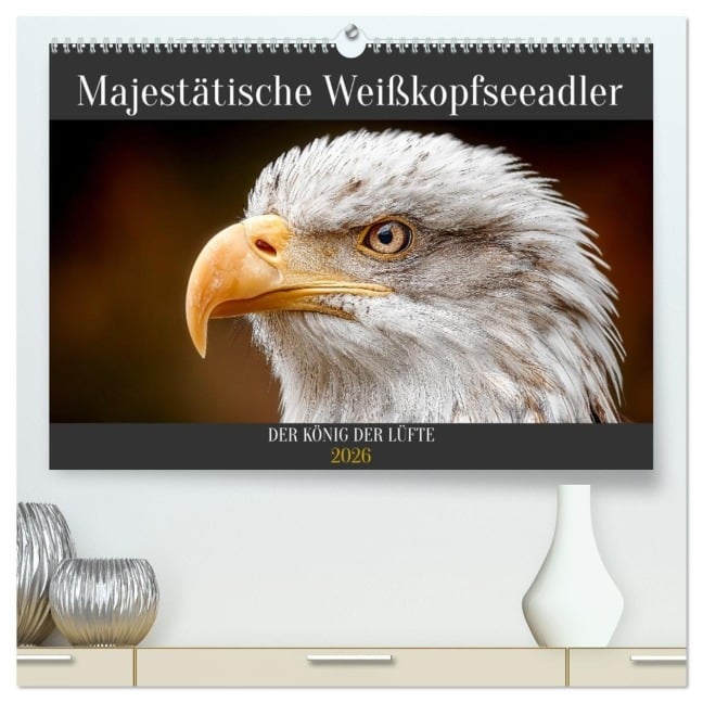 Majestätische Weißkopfseeadler - Der König der Lüfte (hochwertiger Premium Wandkalender 2026 DIN A2 quer), Kunstdruck in Hochglanz - Mb Fotografie