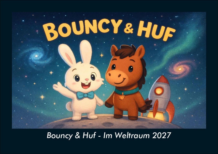 Bouncy & Huf - Im Weltraum 2027 Fotokalender DIN A5 - Tobias Schmitt, Kevin Heber