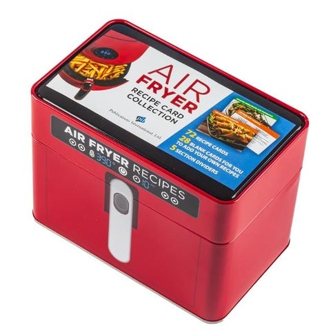 Air Fryer Recipe Card Collection Tin (Red) - Publications International Ltd