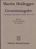 Cover-Bild zum Titel 'Gesamtausgabe Abt. 1 Veröffentlichte Schriften Bd. 13. Aus der Erfahrung des Denkens' von 'Martin Heidegger'