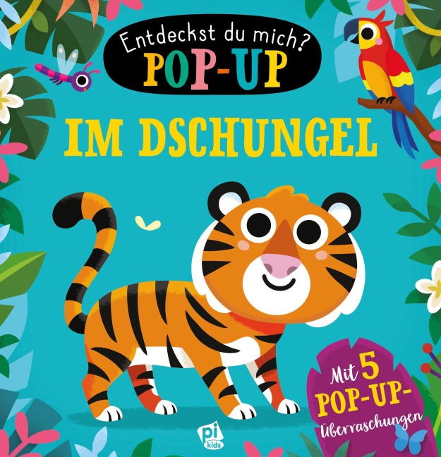 Im Dschungel - Entdeckst du mich? Pop-up-Buch - Pappbilderbuch mit bunten Pop-ups und lustigen Reimen - 