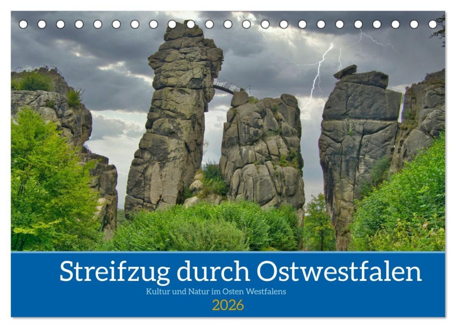 Streifzug durch Ostwestfalen (Tischkalender 2026 DIN A5 quer), CALVENDO Monatskalender - Tanja Voigt