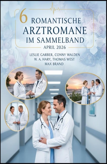 6 Romantische Arztromane im Sammelband April 2026 - Leslie Garber, Max Brand, Thomas West, Conny Walden, W. A. Hary