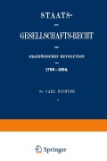 Cover-Bild zum Titel 'Staats- und Gesellschafts-Recht der Französischen Revolution von 1789-1804' von 'Carl Richter'
