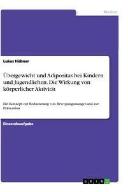 Übergewicht und Adipositas bei Kindern und Jugendlichen. Die Wirkung von körperlicher Aktivität - Lukas Hübner