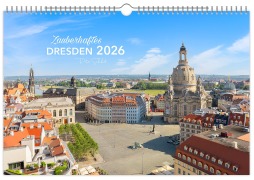 Cover-Bild zum Titel 'Kalender Zauberhaftes Dresden 2026' von 'K4 Verlag, Peter Schubert'