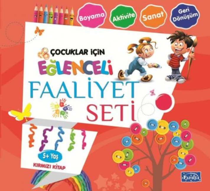 Cocuklar Icin Eglenceli Faaliyet Seti Kirmizi Kitap - 5 Yas Üzeri - Ahmet Yanar