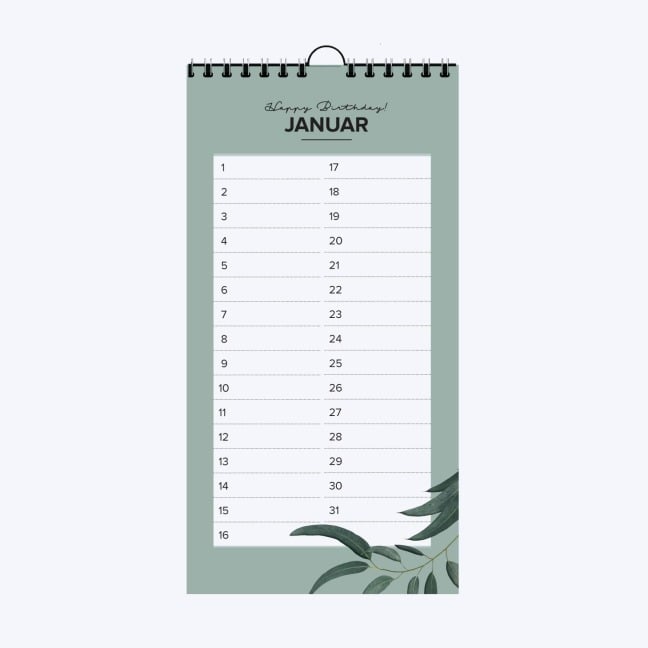 Geburtstagskalender - Anja Garschhammer