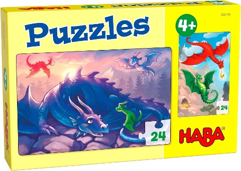 Puzzles Drachen 2 x 24 Teile - 