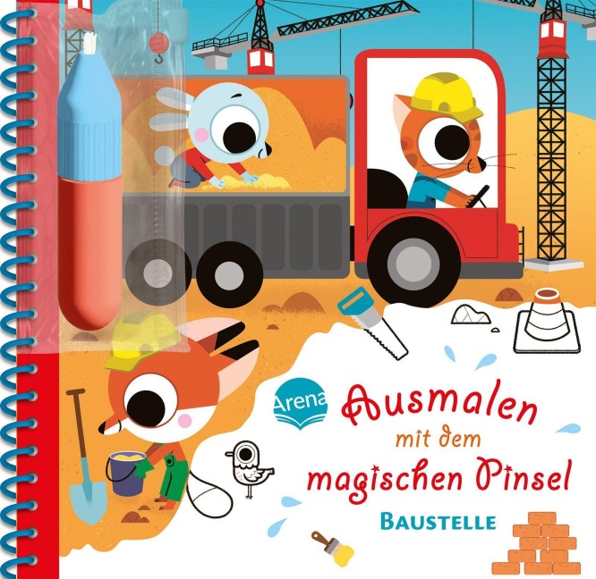 Ausmalen mit dem magischen Pinsel. Baustelle - 
