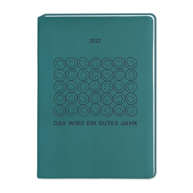 Terminplaner Lederlook 2027 Schwarz - 