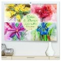 Blüten & Blumen Aquarelle - Farbenfrohe Schönheiten (hochwertiger Premium Wandkalender 2025 DIN A2 quer), Kunstdruck in Hochglanz - Renate Frost Frost