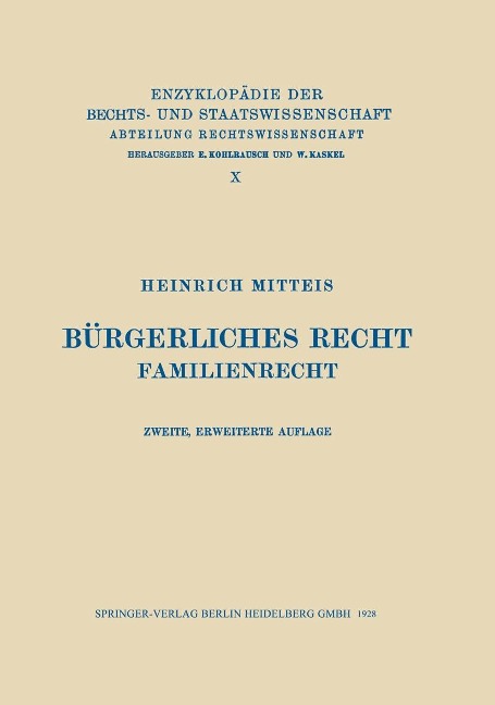 Bürgerliches Recht - Heinrich Mitteis