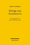 Cover-Bild zum Titel 'Beiträge zum Beamtenrecht' von 'Rudolf Summer'