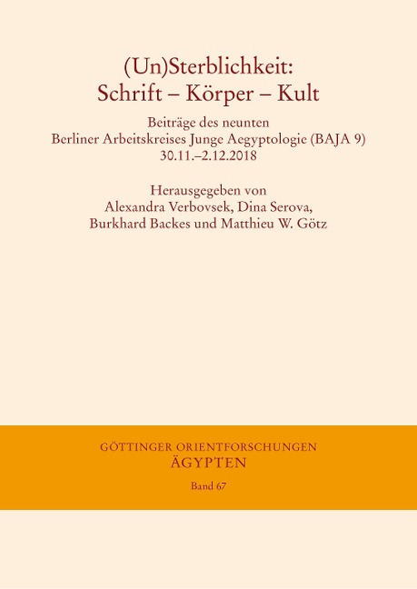 (Un) Sterblichkeit: Schrift - Körper - Kult - 